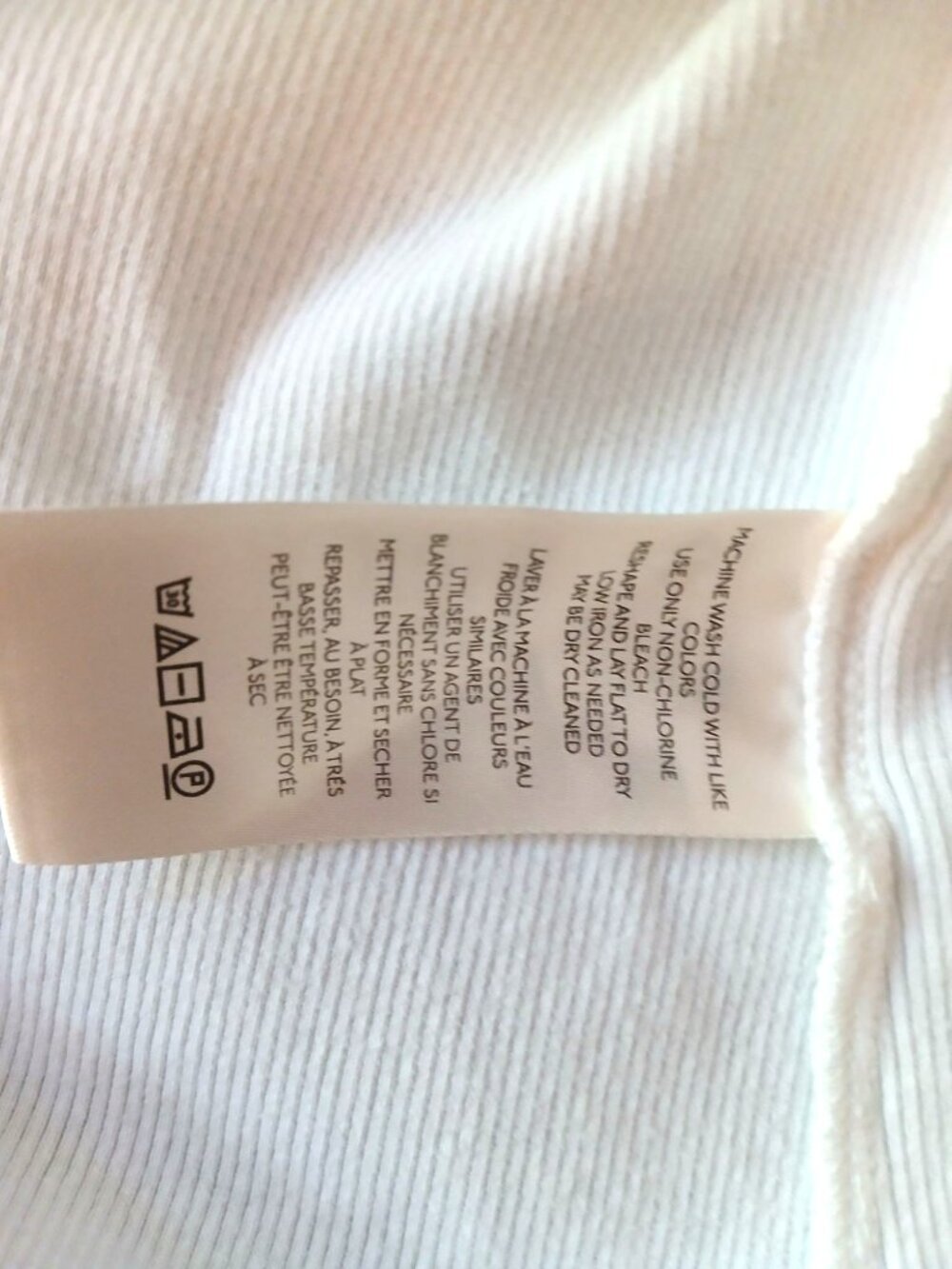 Pilcro Womens White Ribbed Tank Top Bodysuit Square Neck Snap Closure Size 2X - Picture 13 of 14